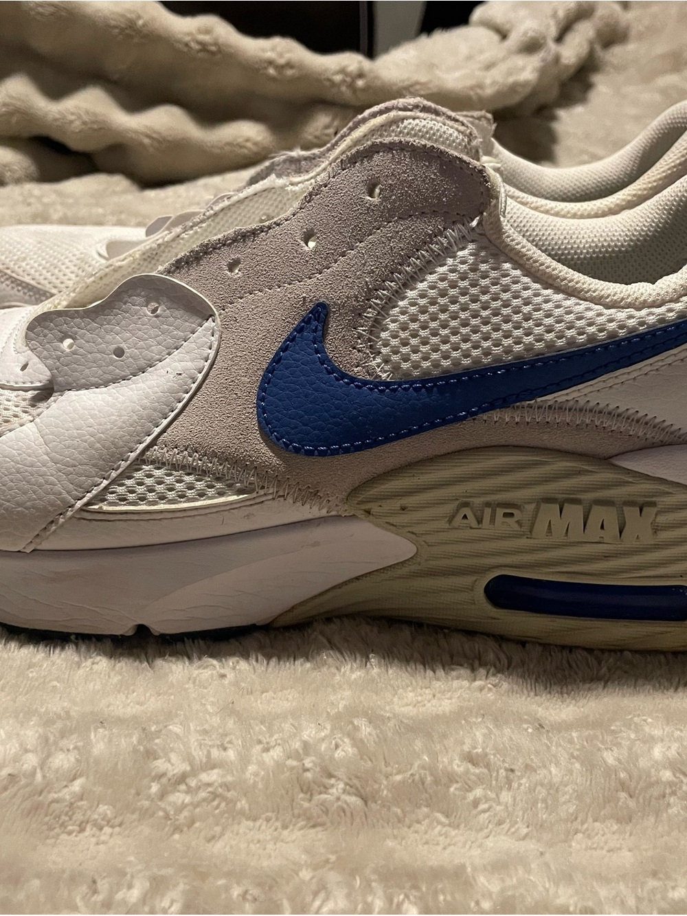 Nike Men’s White and Blue Air Max Sneakers